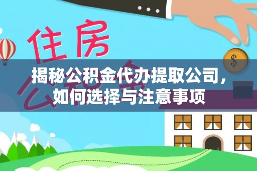 海口揭秘公积金代办提取公司，如何选择与注意事项