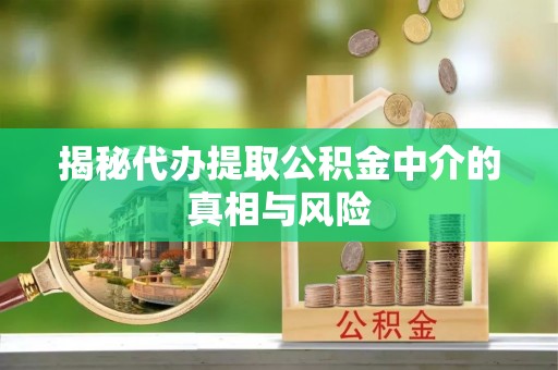 海口揭秘代办提取公积金中介的真相与风险